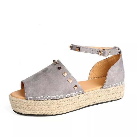 Studded Espadrille Wedge Sandal - Picture 2 of 3